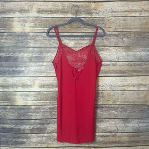Victorias Secret Vintage Gold Label Red Night Gown Size M